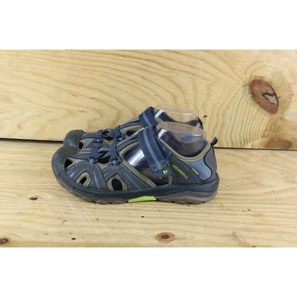 Merrell Sandals Womens Sz 7 M Blue Leather Hyrdo Hiking Slip On - Picture 1 of 8